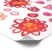 Poster Aquarelle de fleurs sauvages (Coin)