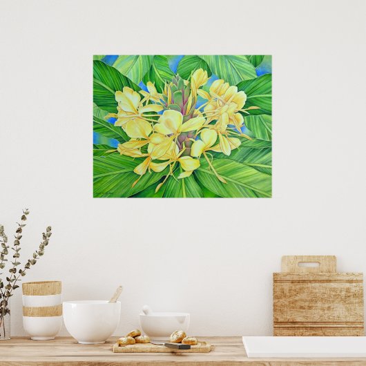 Poster Aquarelle de Ginger jaune (Cuisine)