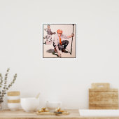 Poster Aquarelle de golf 1908 Imprimer (Cuisine)