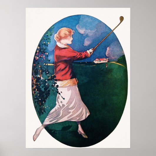 Poster Aquarelle de golf 1921 (Devant)