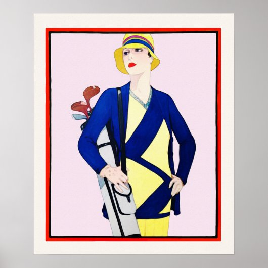 Poster Aquarelle de golf 1928 (Devant)