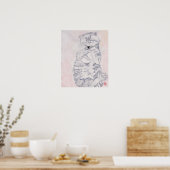 Poster Aquarelle de Kitten par Karen Poppy - Imprimer (Ma (Cuisine)