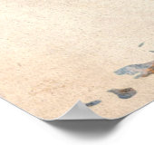 Poster Aquarelle de la carte mondiale (Coin)