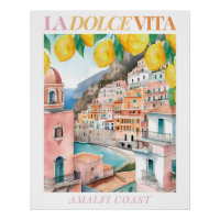 Aquarelle de la côte d'Amalfi