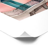 Poster Aquarelle de la côte d'Amalfi (Coin)