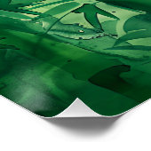 Poster Aquarelle de la forêt de Bambou (Coin)