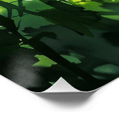 Poster Aquarelle de la forêt de Bambou (Coin)