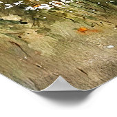 Poster Aquarelle de la forêt de pins serene Imprimer (Coin)