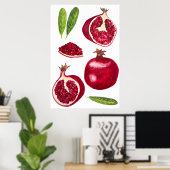 Poster Aquarelle de la grenade (Bureau à domicile)