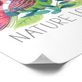 Poster Aquarelle de la nature Fleurs d'oiseaux Couleur ar (Coin)