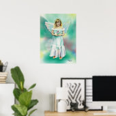 Poster Aquarelle de la petite fille ange (Bureau à domicile)