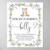 Poster Aquarelle de la taille du ventre de maman (Devant)