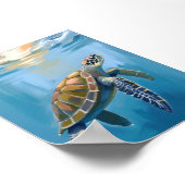 Poster Aquarelle de la tortue marine (Coin)