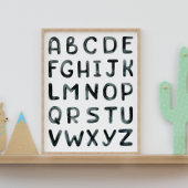 Poster Aquarelle de l'alphabet ABC