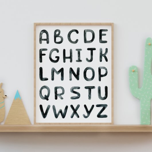 Poster Aquarelle de l'alphabet ABC