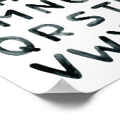 Poster Aquarelle de l'alphabet ABC (Coin)