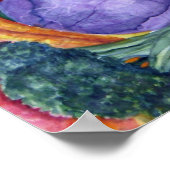 Poster Aquarelle de légumes (Coin)