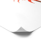 Poster aquarelle de l'érable rouge japonais (Coin)