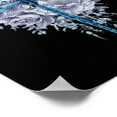 Poster Aquarelle de libellules bleues L'art Insecte la Te (Coin)