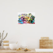 Poster Aquarelle de l'Orchestre des éléphants (Cuisine)