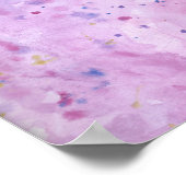 Poster Aquarelle de marbre rose (Coin)