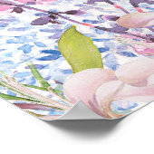 Poster Aquarelle de Mariage de Mint et Mauve (Coin)