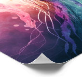 Poster Aquarelle de méduse minimaliste (Coin)