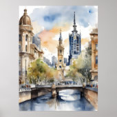 Poster Aquarelle de Melbourne (Devant)