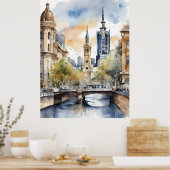 Poster Aquarelle de Melbourne (Cuisine)