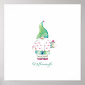 Poster Aquarelle de Noël tropicale (Devant)