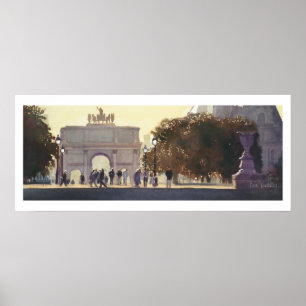Poster Aquarelle de Paris "du carrousel du napoléon"