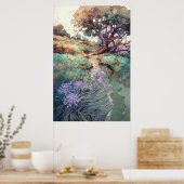 Poster Aquarelle de paysage (Cuisine)
