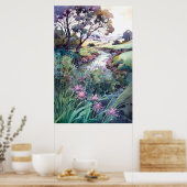 Poster Aquarelle de paysage  (Cuisine)
