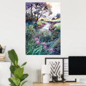 Poster Aquarelle de paysage  (Bureau à domicile)