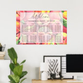 Poster Aquarelle de pêche mariage (Bureau à domicile)