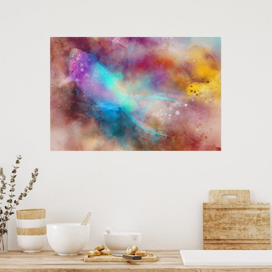 Poster Aquarelle de poisson tropical hawaïen - poisson pe (Cuisine)