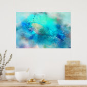 Poster Aquarelle de poisson tropical hawaïen - poisson pe (Cuisine)