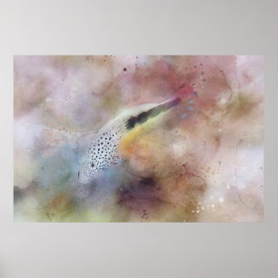 Poster Aquarelle de poisson tropicale hawaïenne - Hawaïen