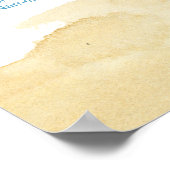 Poster Aquarelle de sable et de mer (Coin)