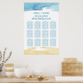 Poster Aquarelle de sable et de mer (Cuisine)