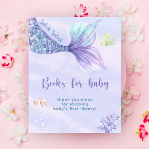 Poster Aquarelle de sirène - Livres pour bébé