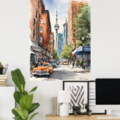 Poster Aquarelle de Toronto (Bureau à domicile)