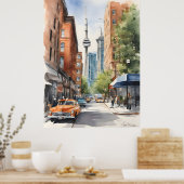 Poster Aquarelle de Toronto (Cuisine)