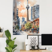 Poster Aquarelle de Toronto (Bureau à domicile)