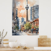 Poster Aquarelle de Toronto (Cuisine)