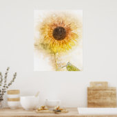 Poster Aquarelle de tournesol (Cuisine)