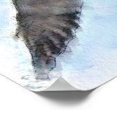 Poster Aquarelle de trois mouettes (Coin)