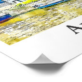 Poster Aquarelle de voyage Amsterdam Pays-Bas tirée à la  (Coin)