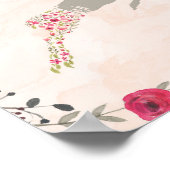 Poster Aquarelle Deer Art Imprimer (Coin)