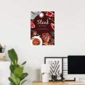 Poster Aquarelle des aliments à vapeur (Bureau à domicile)